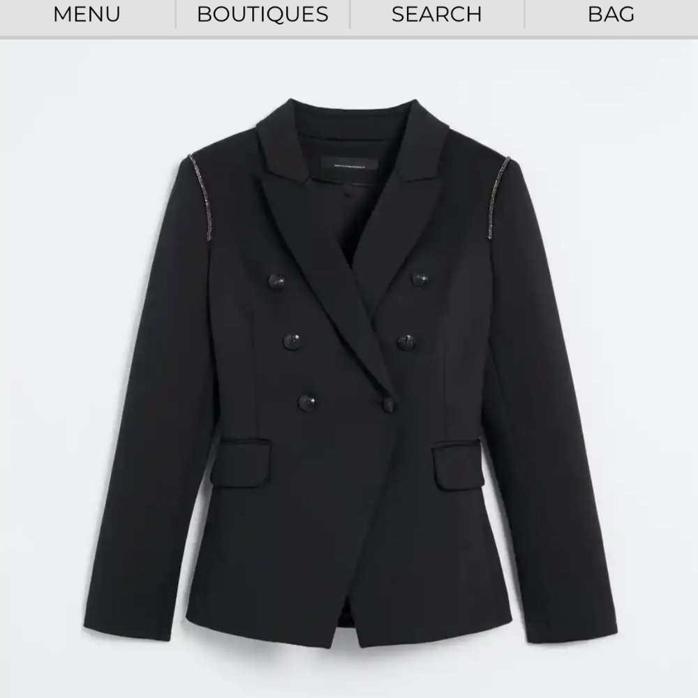 nwt white house black market embellished studio blazer jacket $230 retail 2 6 12 - Picture 4 of 4